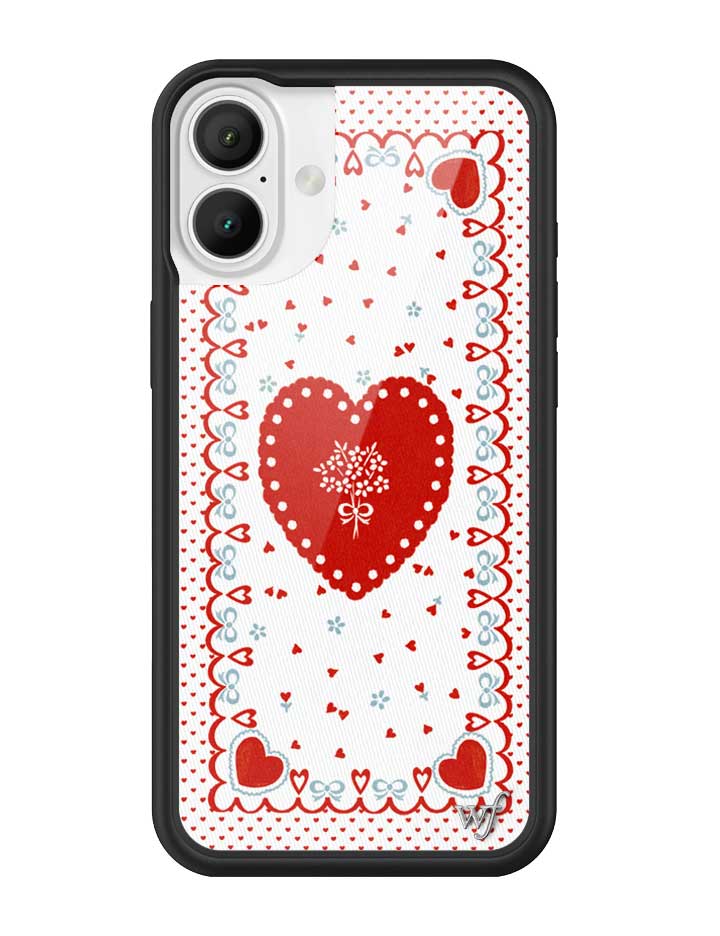 Lovers Lane Heart Pattern iPhone Case with Protective Bumper