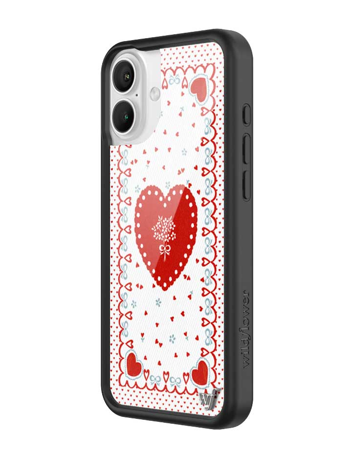 Lovers Lane Heart Pattern iPhone Case with Protective Bumper