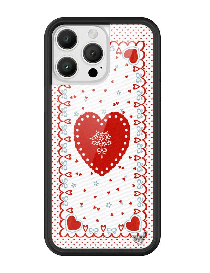 Lovers Lane Heart Pattern iPhone Case with Protective Bumper