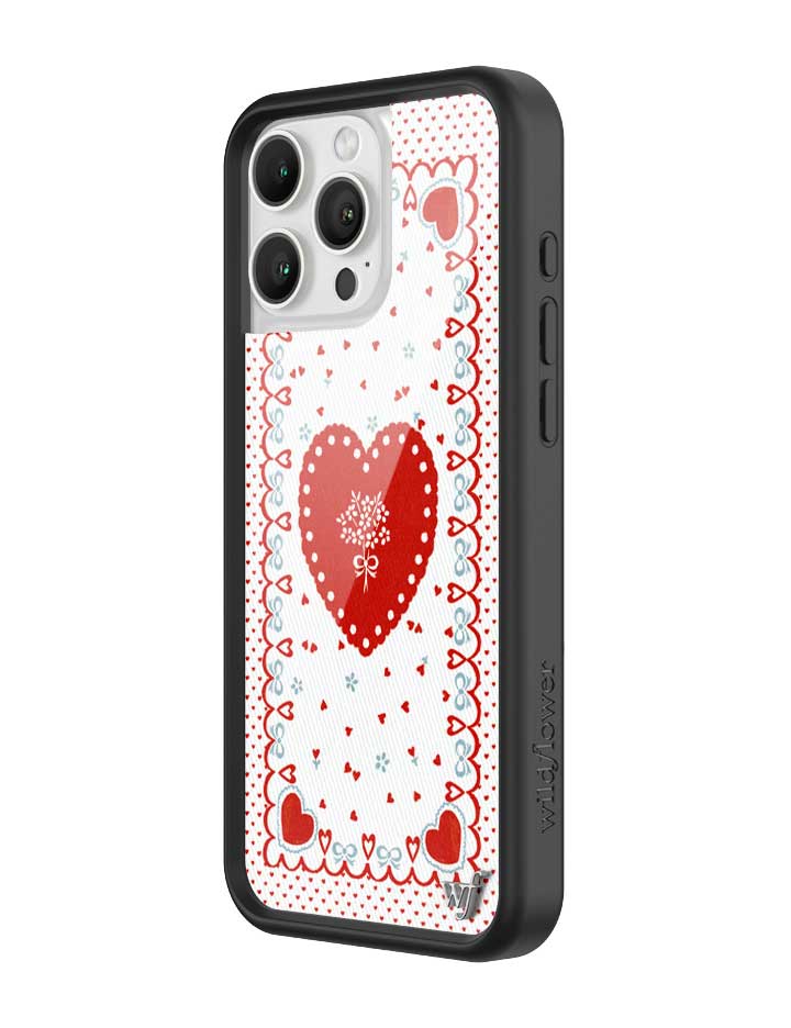 Lovers Lane Heart Pattern iPhone Case with Protective Bumper