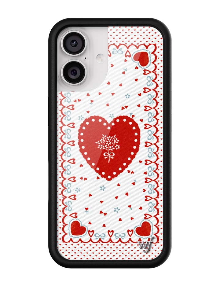 Lovers Lane Heart Pattern iPhone Case with Protective Bumper