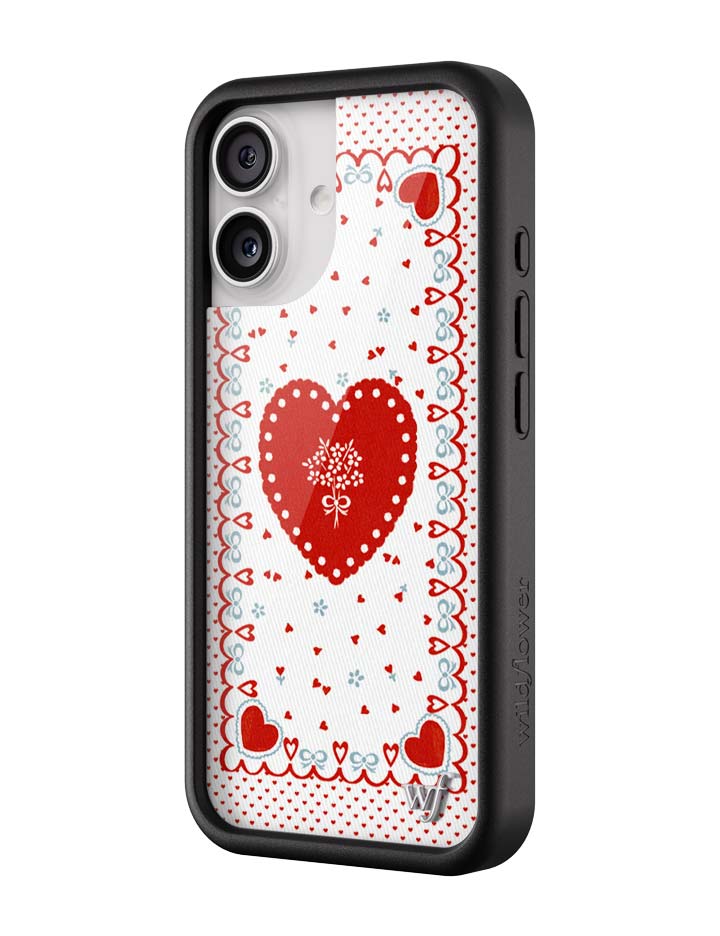 Lovers Lane Heart Pattern iPhone Case with Protective Bumper