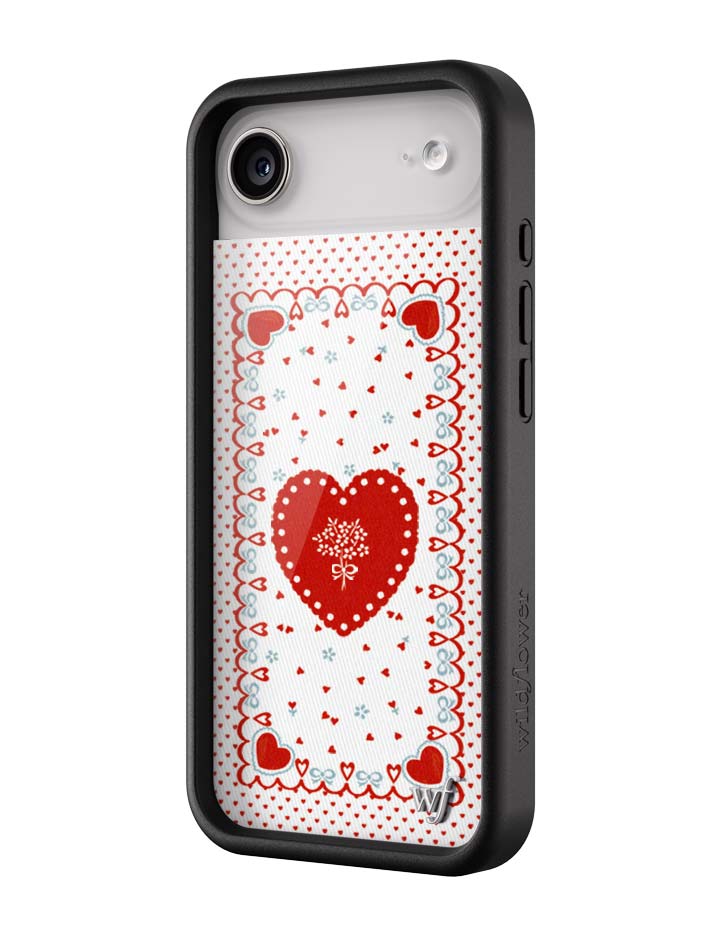 Lovers Lane Heart Pattern iPhone Case with Protective Bumper