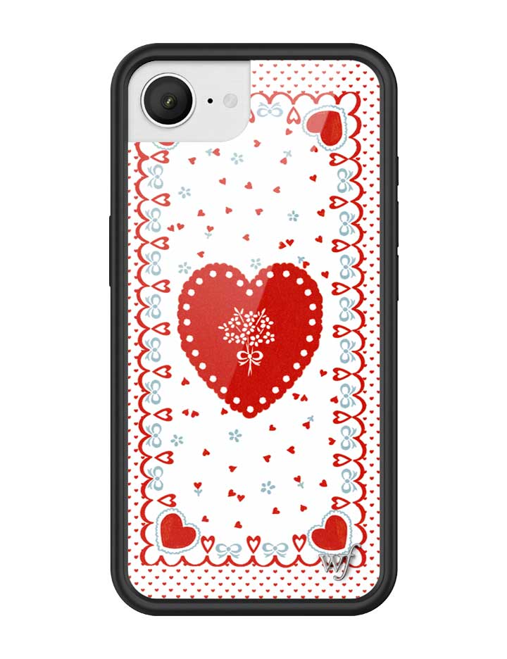Lovers Lane Heart Pattern iPhone Case with Protective Bumper