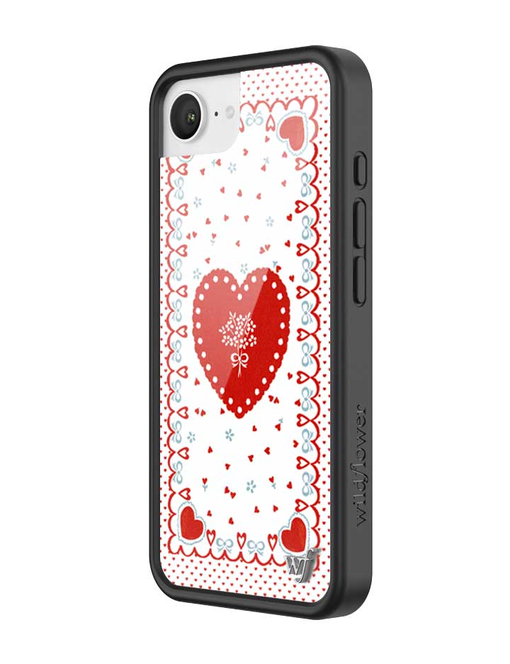 Lovers Lane Heart Pattern iPhone Case with Protective Bumper