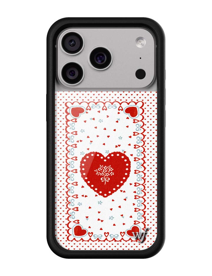 Lovers Lane Heart Pattern iPhone Case with Protective Bumper