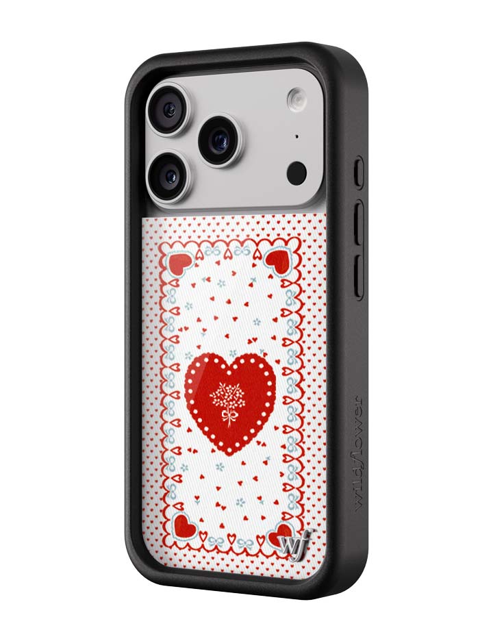 Lovers Lane Heart Pattern iPhone Case with Protective Bumper