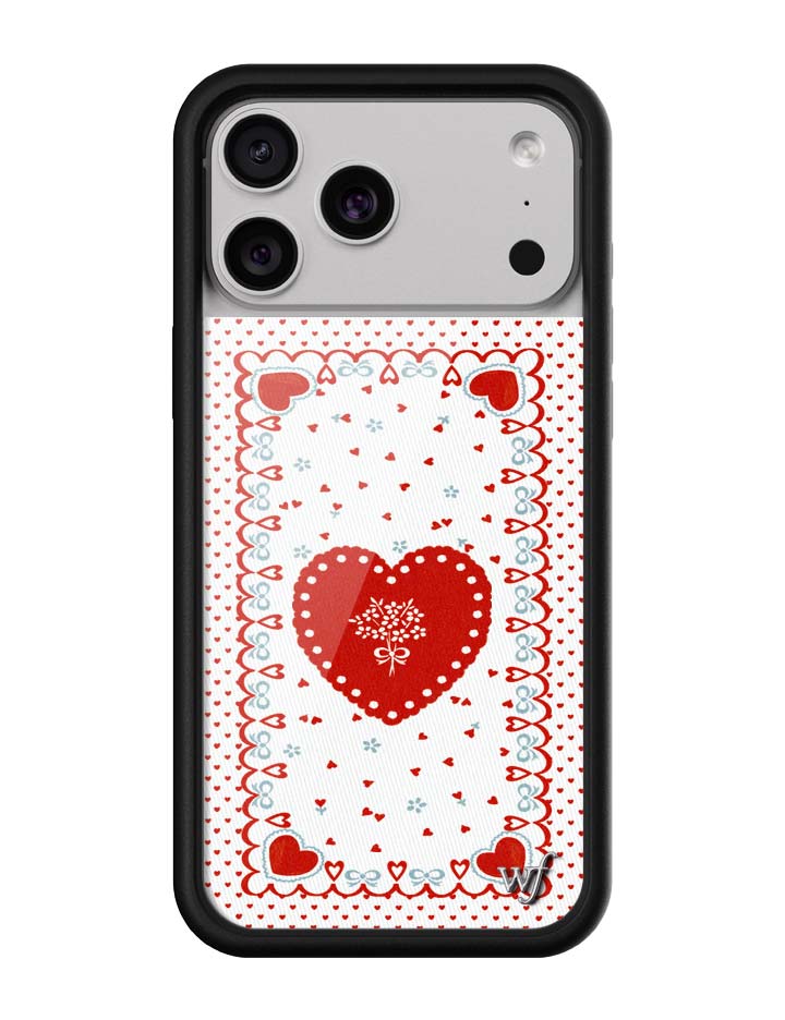 Lovers Lane Heart Pattern iPhone Case with Protective Bumper