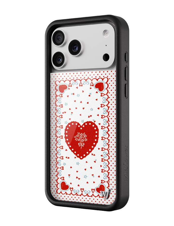 Lovers Lane Heart Pattern iPhone Case with Protective Bumper