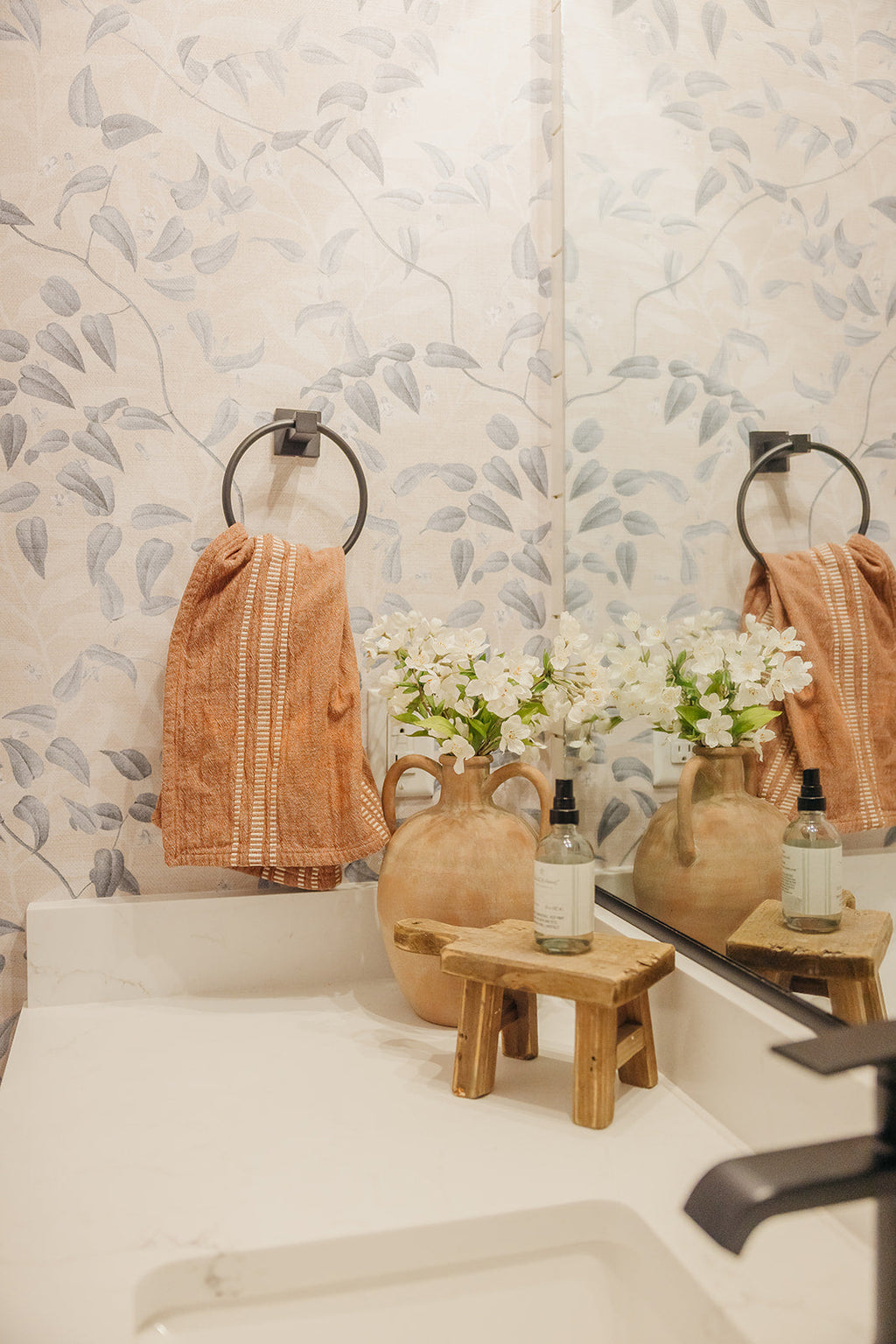 Hollins Cottagecore Floral Wallpaper Transitional Style