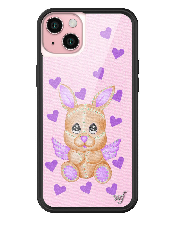 Love Stitched iPhone Case with Bunny and Heart Print - Image 3