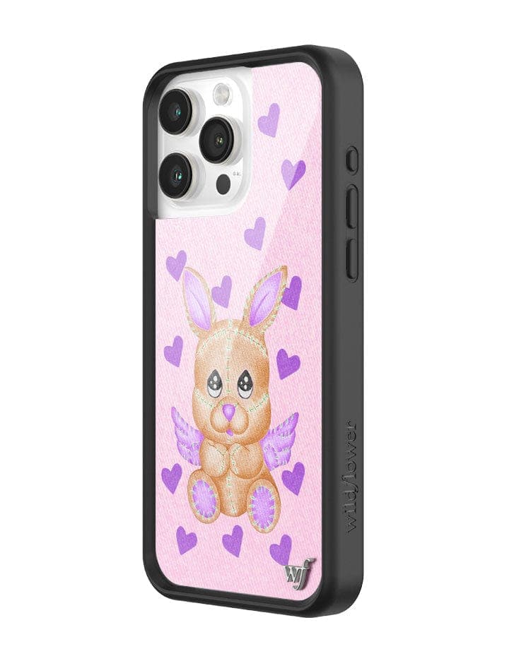 Love Stitched iPhone Case with Bunny and Heart Print - Image 2