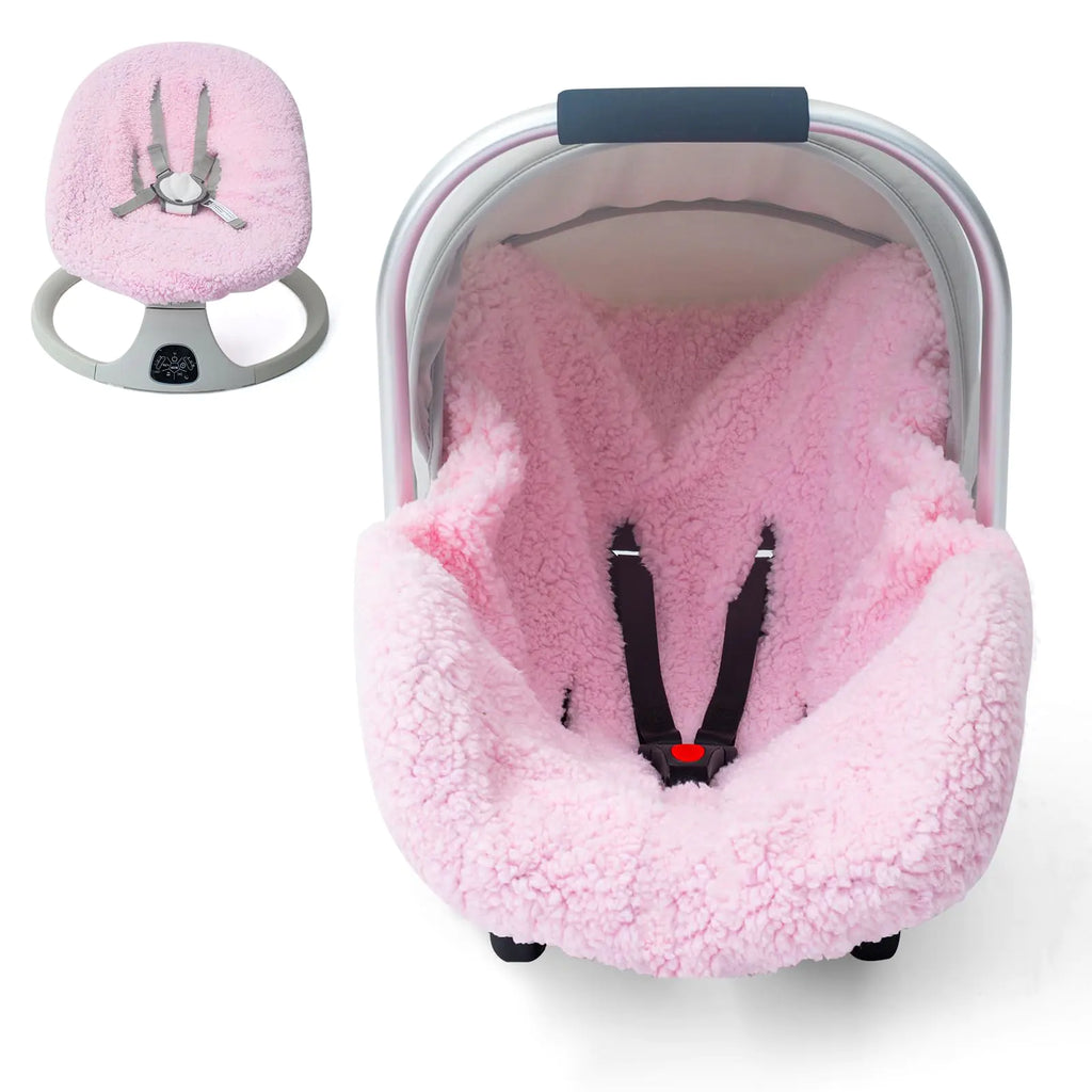 Winter Baby Car Seat Cover Infant Car Seat Liner with Plush Fleece Infant Insert for Baby Carseat Warm Carseat Cover for Cold Weather Baby Carrier Cover Liner Replacement for Newborn Shower Party