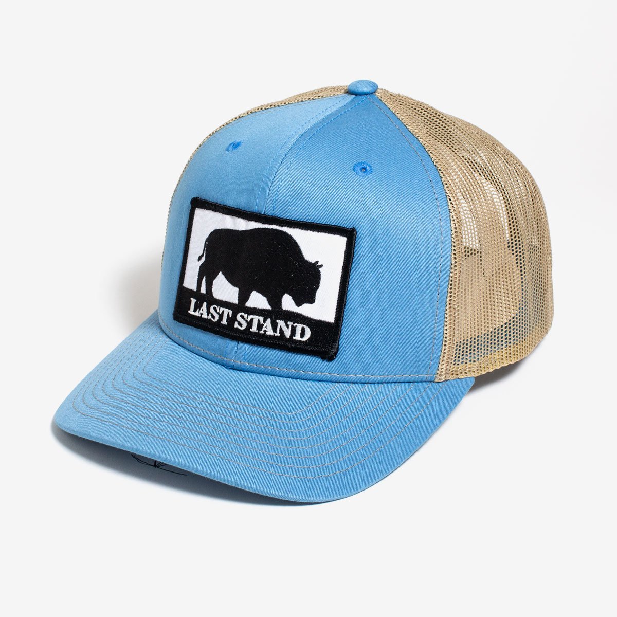 Bison Graphic Curved Bill Trucker Hat Mesh Snapback Cap