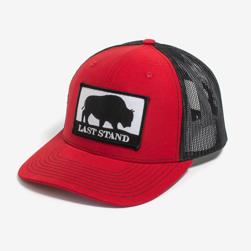 Bison Graphic Curved Bill Trucker Hat Mesh Snapback Cap