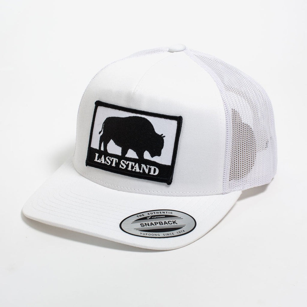 Bison Graphic Curved Bill Trucker Hat Mesh Snapback Cap