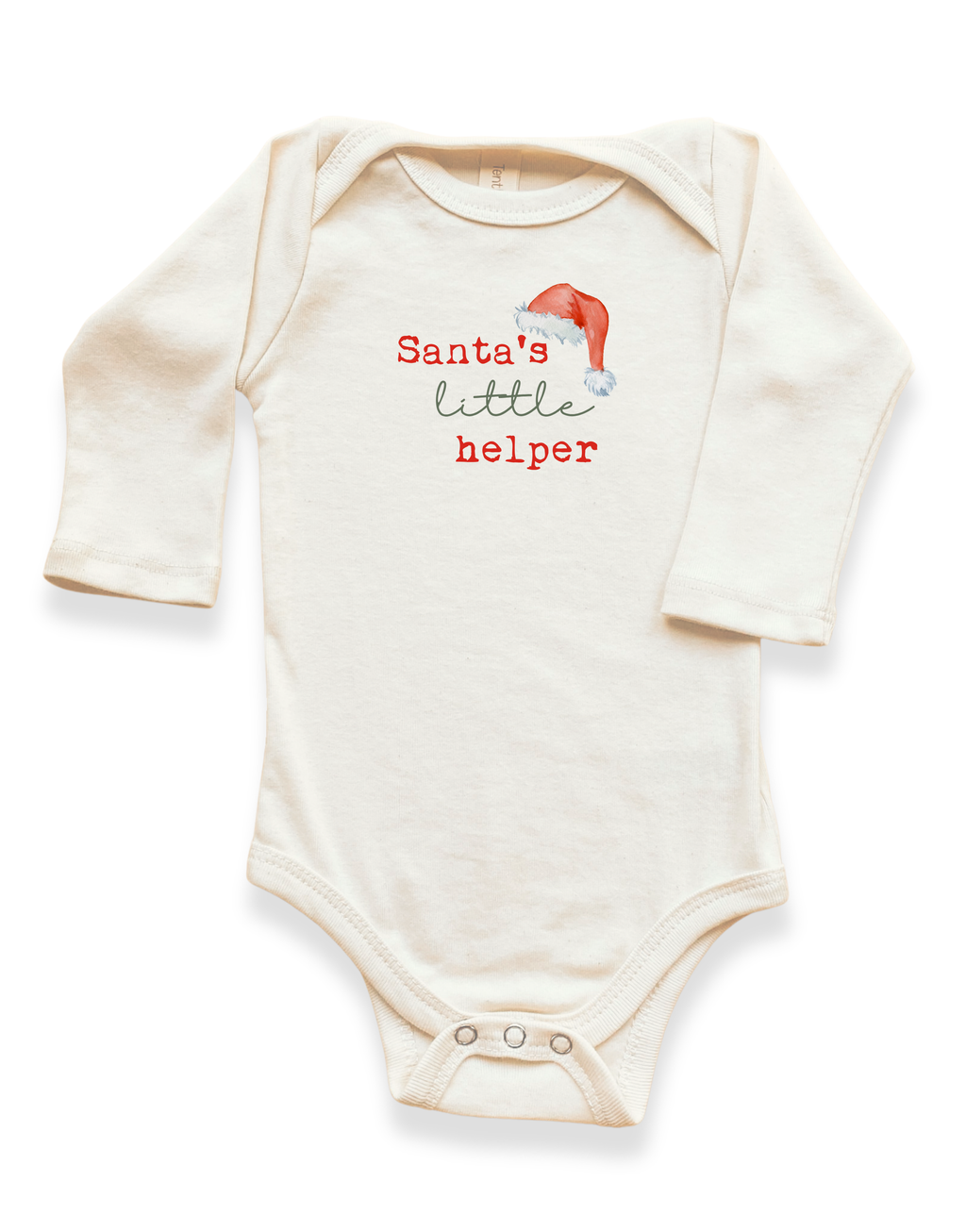 Santa's Little Helper Organic Bodysuit Long Sleeve