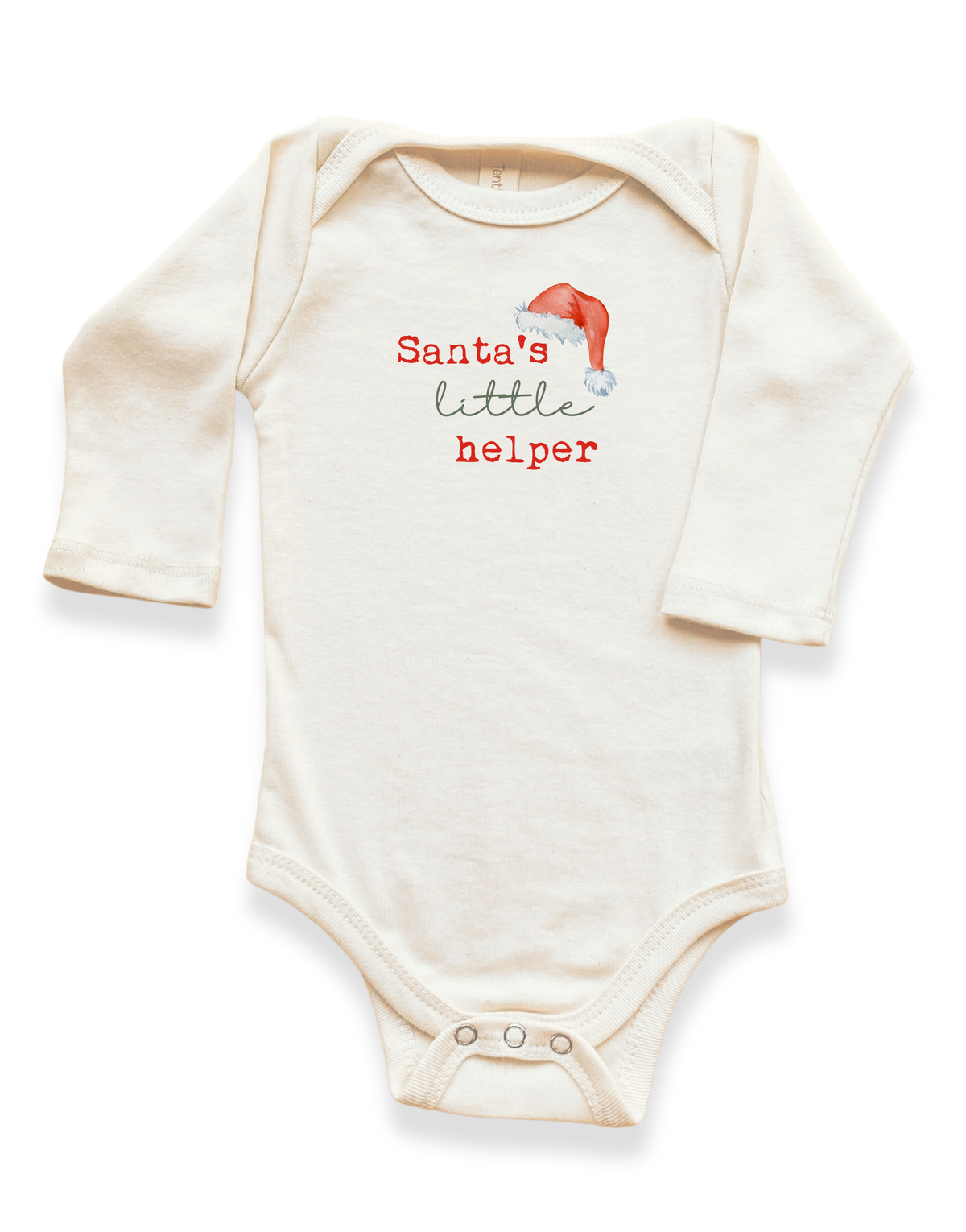 Santa's Little Helper Organic Bodysuit Long Sleeve