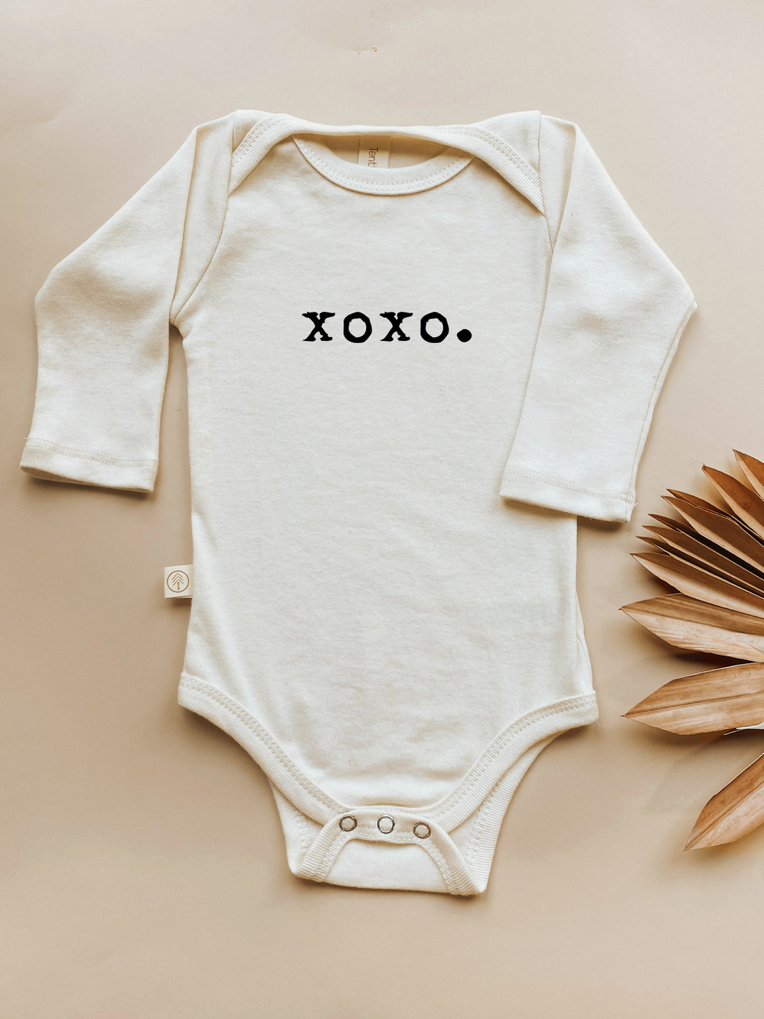 Xoxo Organic Cotton Long Sleeve Baby Bodysuit - Image 2