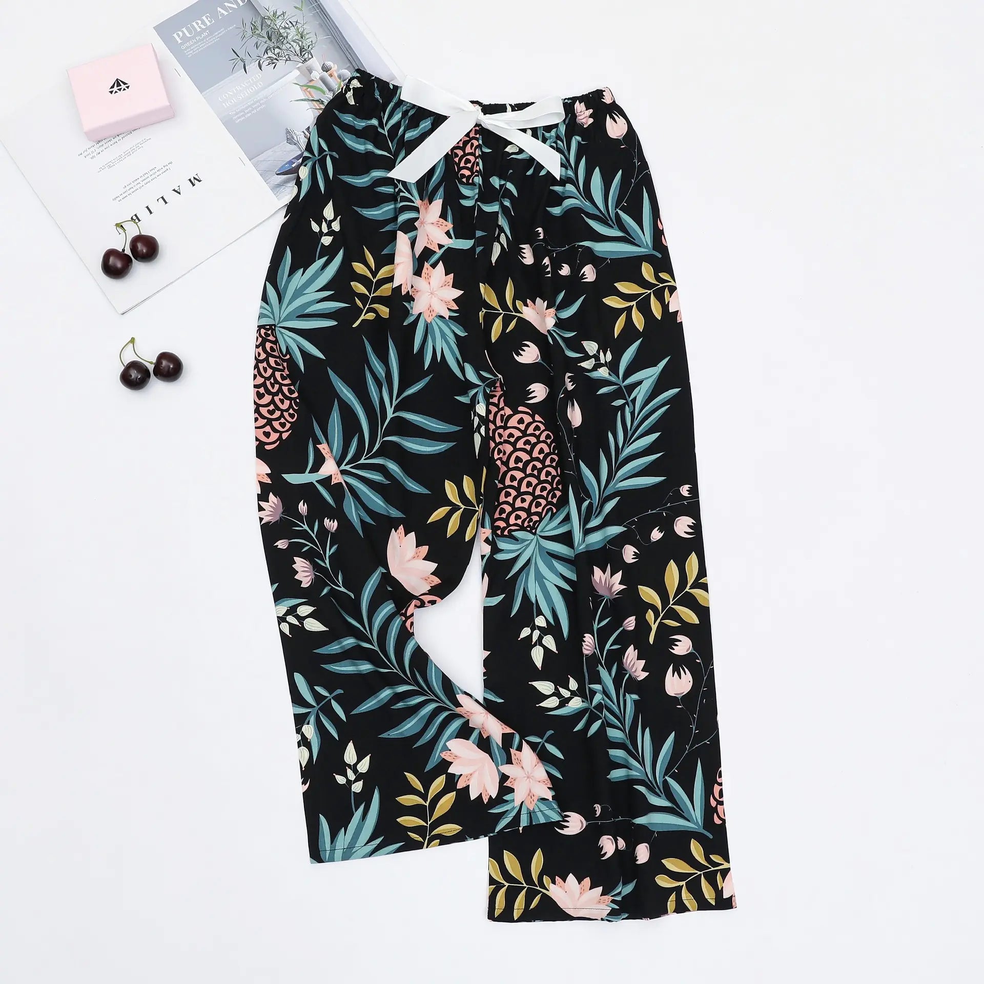 Women's Loose Casual Printed Pajama Sleep Pants - Image 31