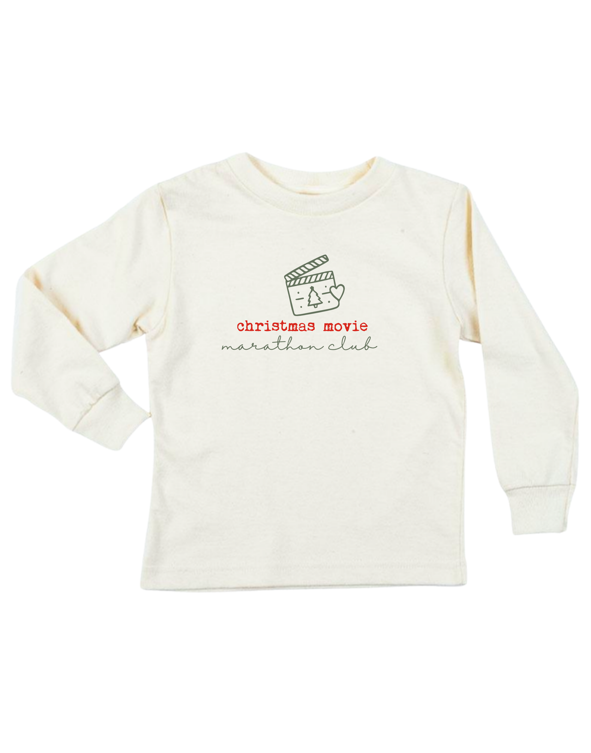 Christmas Movie Marathon Club Kids T-Shirt Long Sleeve