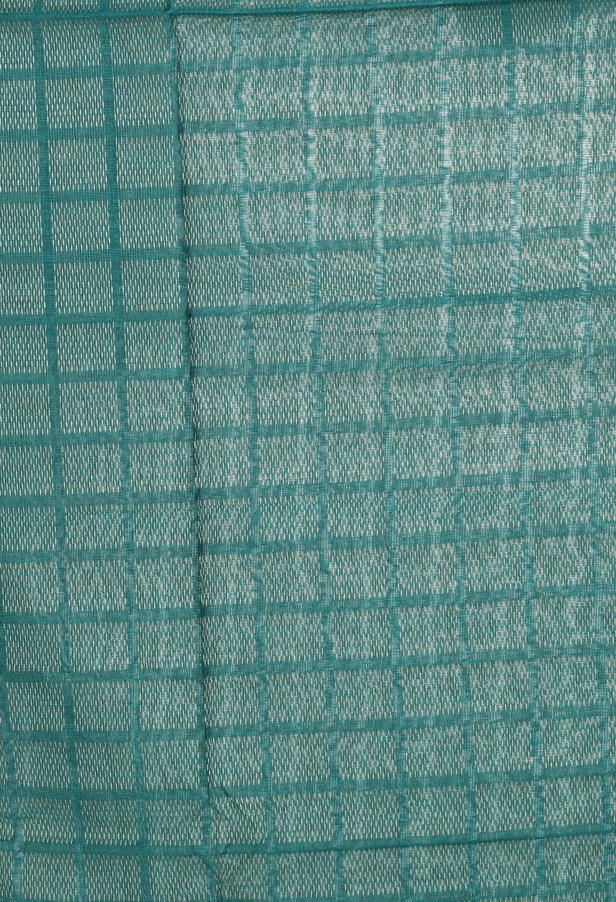 Aqua Blue Handloom Cotton Dupatta - Soft Breathable Fabric