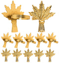 Wheat Napkin Ring Set of 12 Metal Napkin Rings Dinner Napkin Holder for Wedding Birthday Valentines Day Christmas Party Dinner Table Décor - Dull Gold