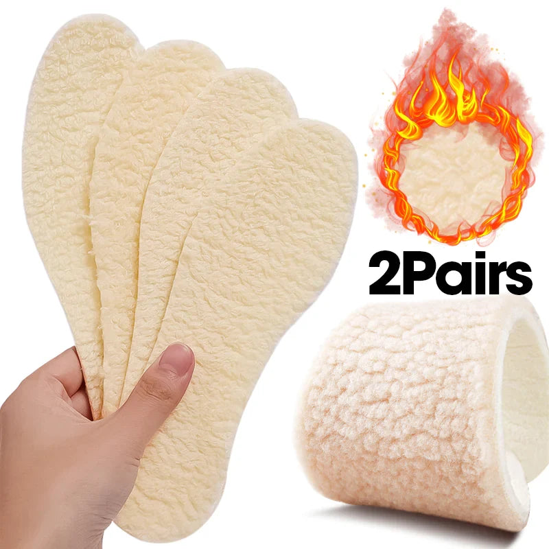 Thickened Plush Heating Insoles for Winter Boots