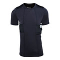 Graystone CCW Holster T-Shirt for Men- Crew Neck Compression Conceal Carry Tactical Clothing (Med Black)