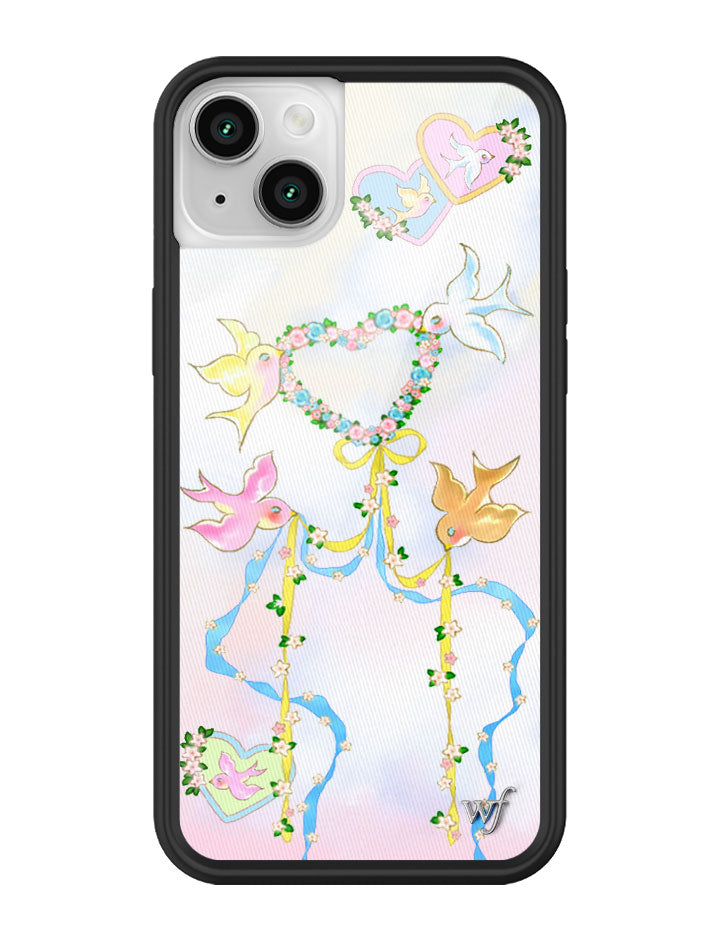 Dove Diaries Pastel Heart and Bird Print iPhone Case - Image 37