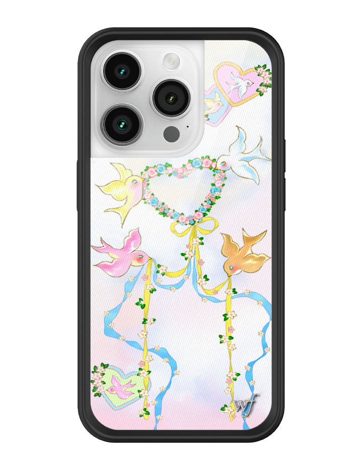 Dove Diaries Pastel Heart and Bird Print iPhone Case - Image 35