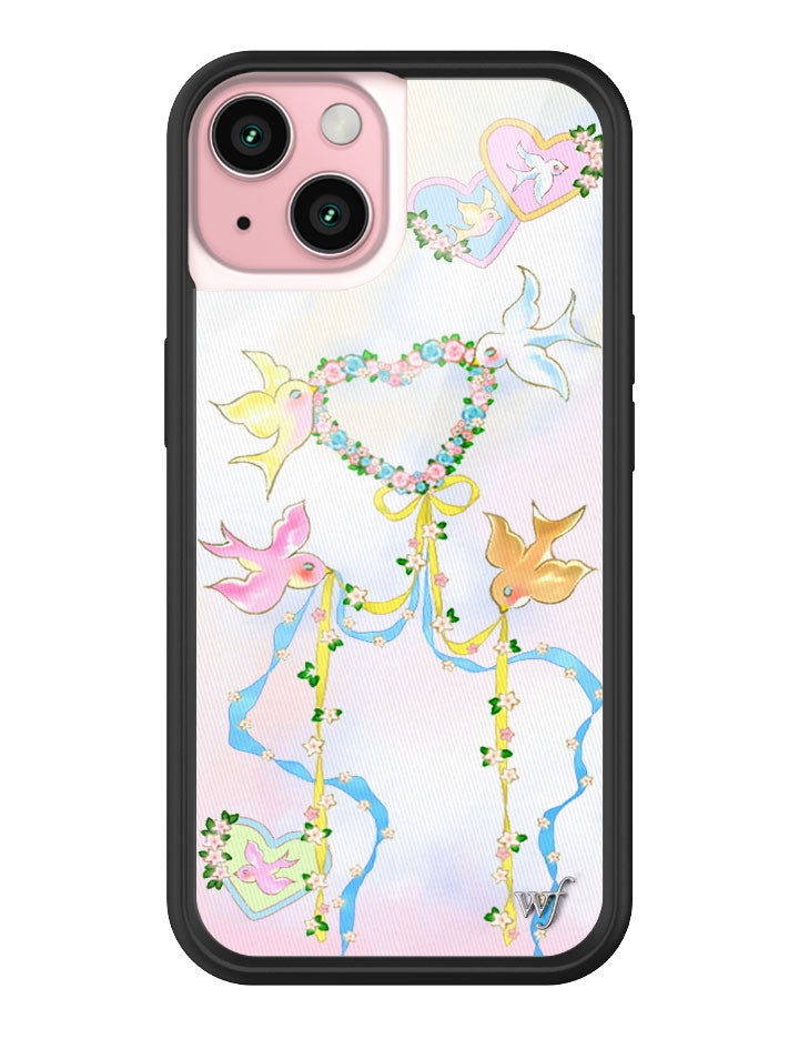Dove Diaries Pastel Heart and Bird Print iPhone Case - Image 31