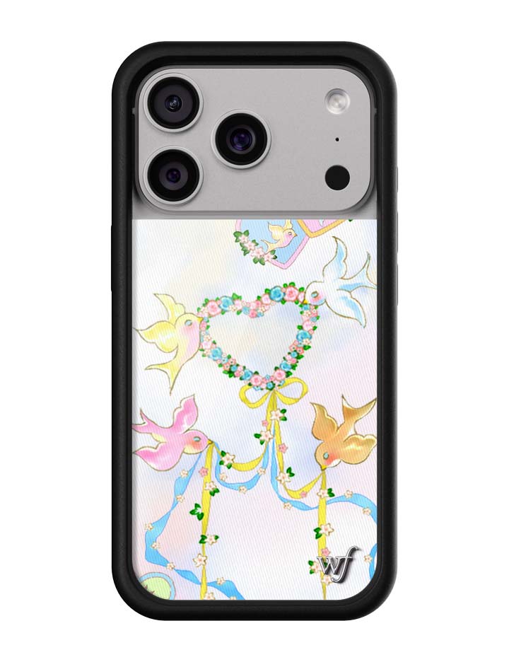Dove Diaries Pastel Heart and Bird Print iPhone Case - Image 4