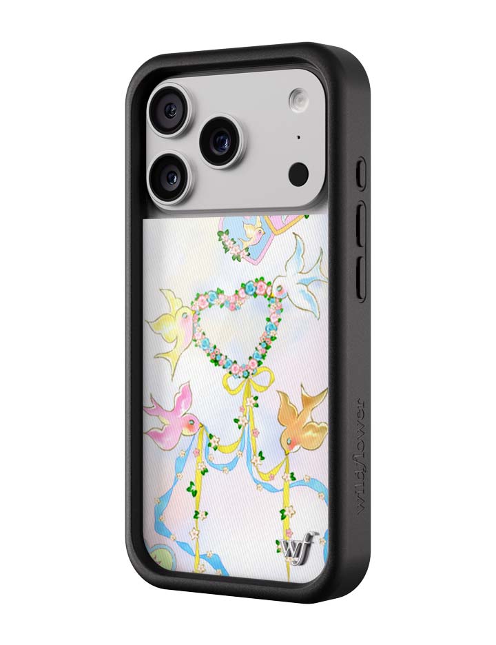 Dove Diaries Pastel Heart and Bird Print iPhone Case - Image 5