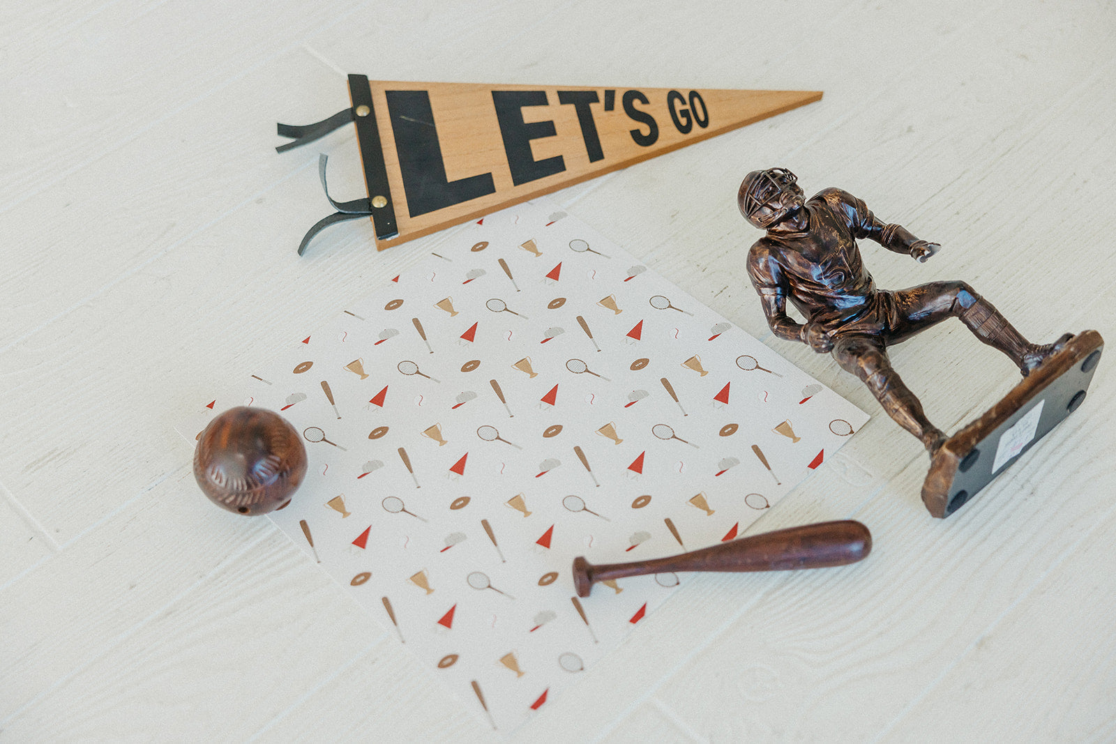 Benny Removable Wallpaper - Sporty Vintage Nursery Decor