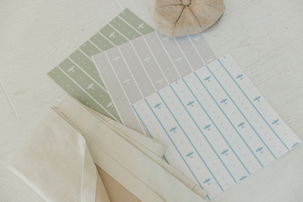Maverick Striped Wallpaper - Blue & White Nautical Nursery