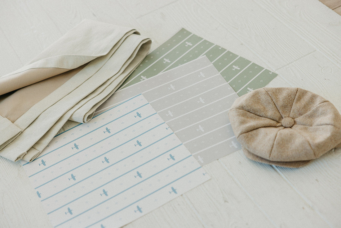 Maverick Striped Wallpaper - Blue & White Nautical Nursery