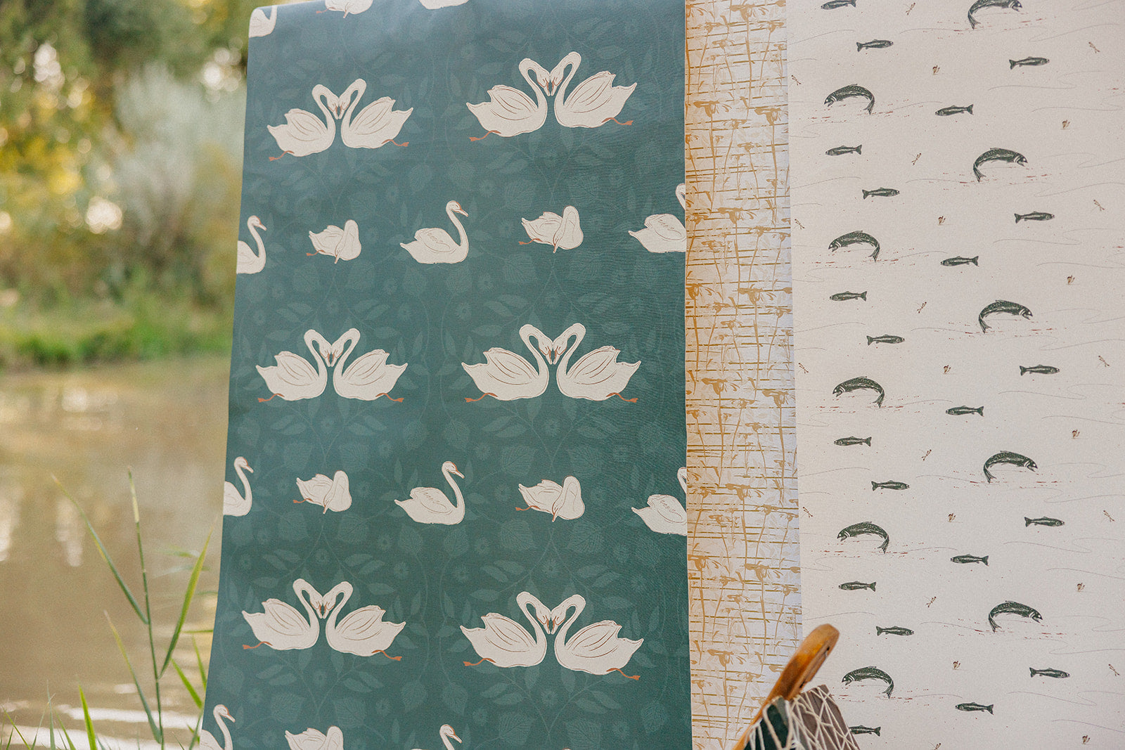 Sevan Botanical Animal Print Wallpaper in Green, White & Tan