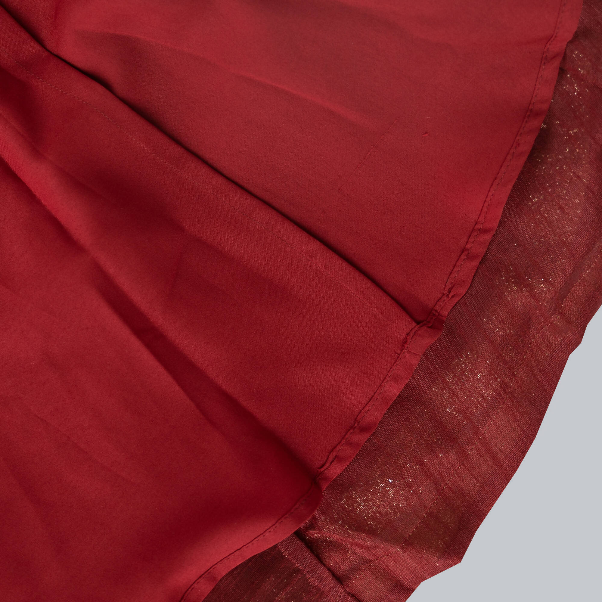 Red Ghagra Choli with Velvet Choli and Frill Dupatta for Girls