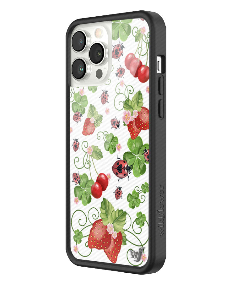 Bugs n' Berries iPhone Case with Strawberry and Cherry Print - Image 18