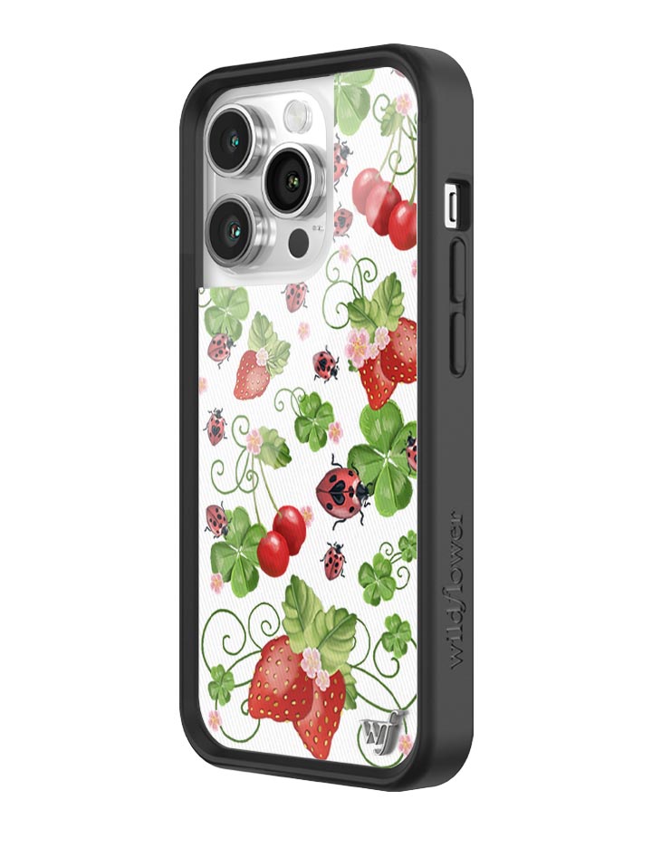 Bugs n' Berries iPhone Case with Strawberry and Cherry Print - Image 14