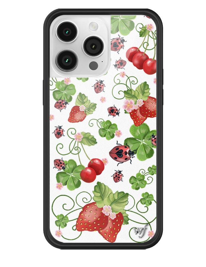 Bugs n' Berries iPhone Case with Strawberry and Cherry Print - Image 9
