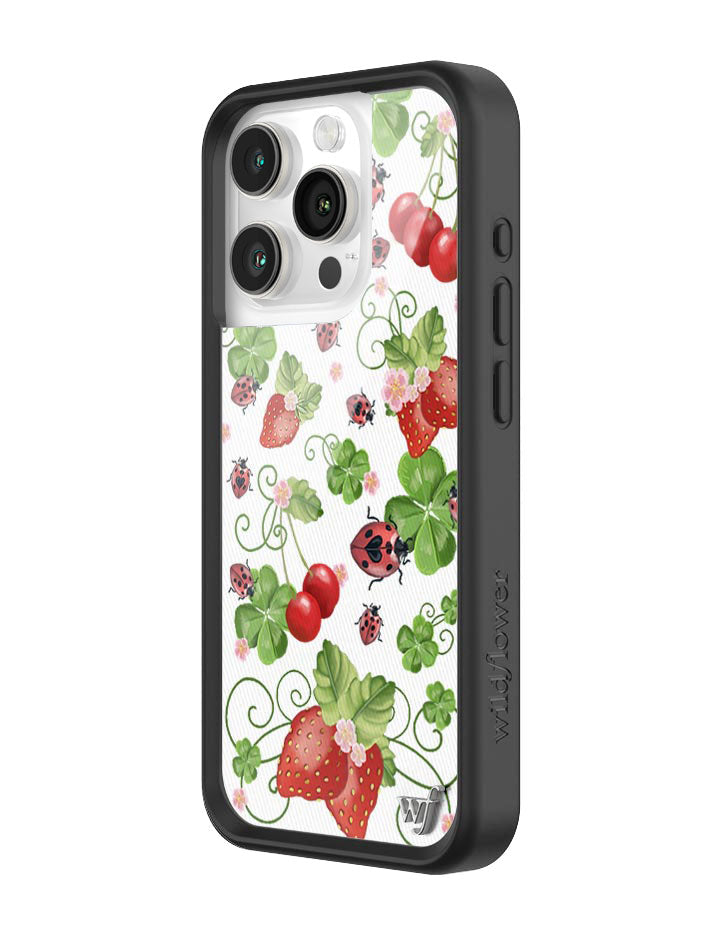 Bugs n' Berries iPhone Case with Strawberry and Cherry Print - Image 6