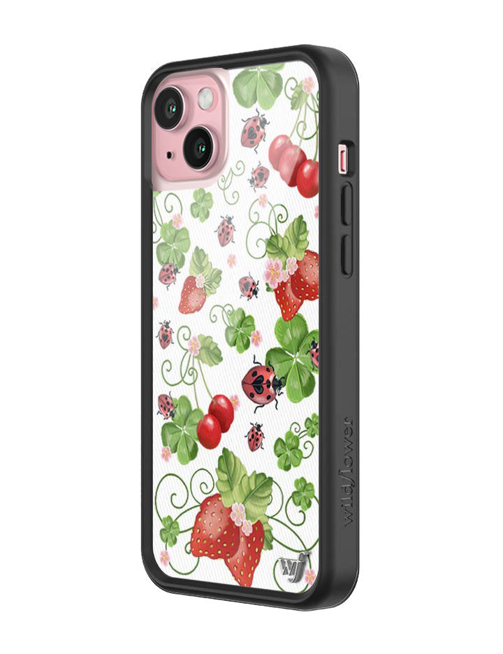 Bugs n' Berries iPhone Case with Strawberry and Cherry Print - Image 4