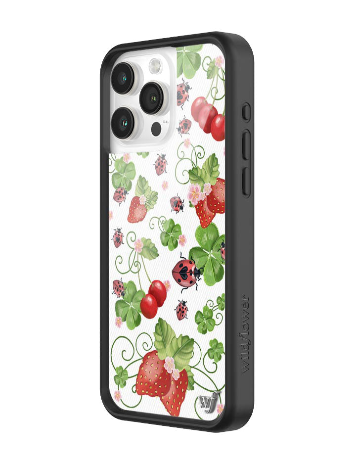 Bugs n' Berries iPhone Case with Strawberry and Cherry Print - Image 2