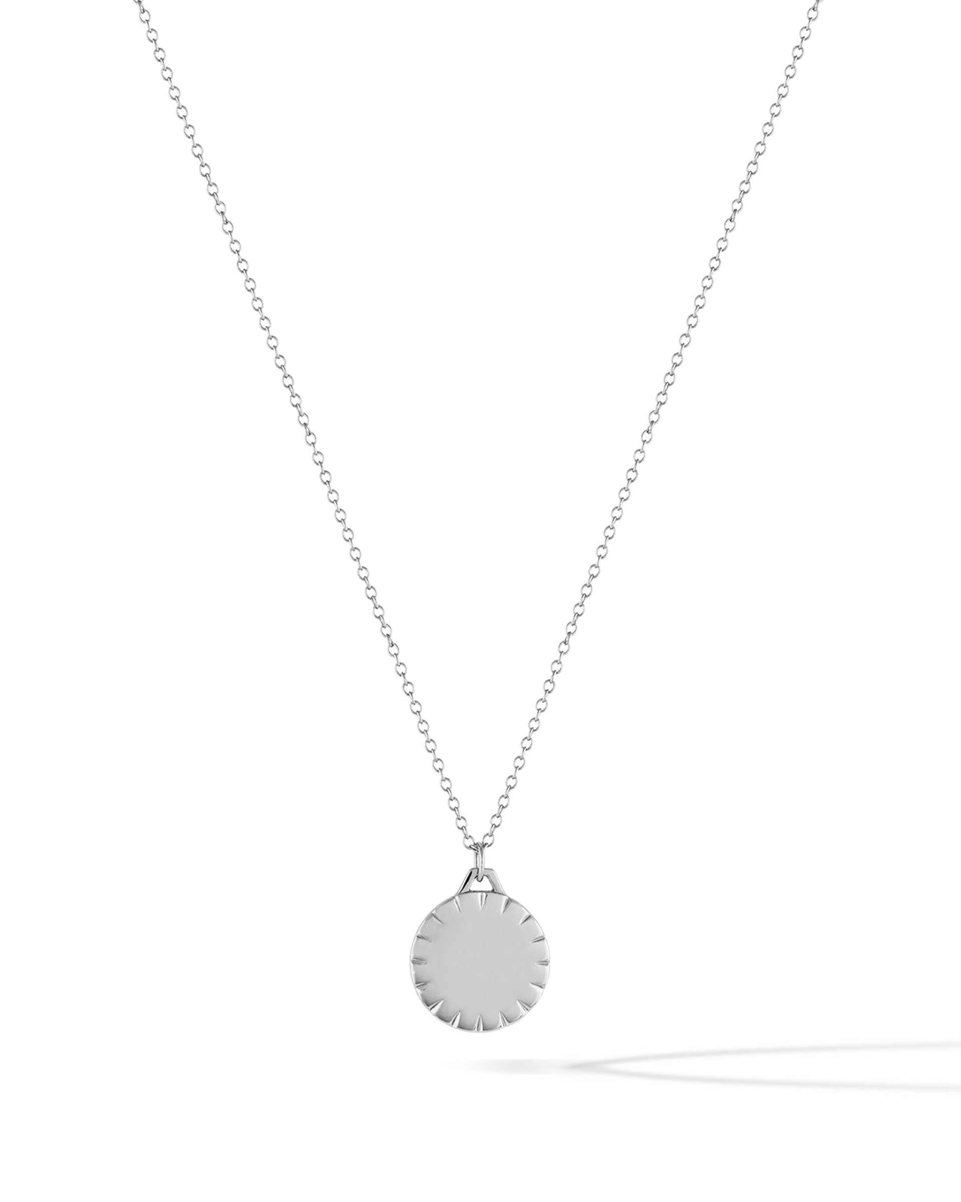 Horizon Pendant Necklace in Polished Sterling Silver