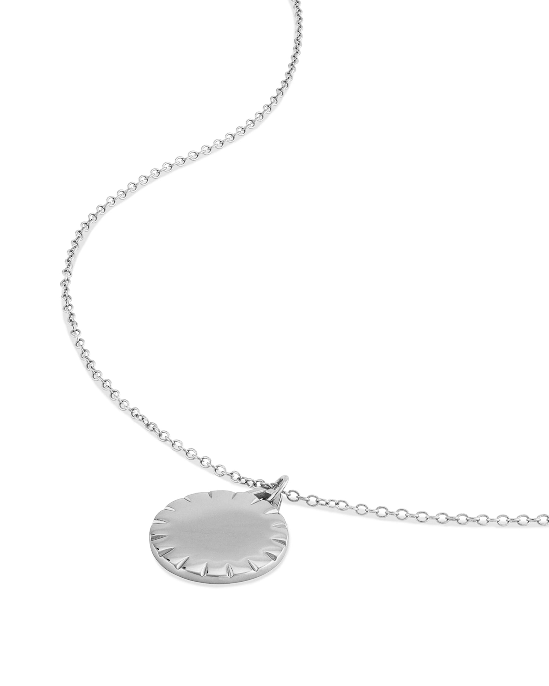 Horizon Pendant Necklace in Polished Sterling Silver