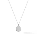 Horizon Pendant in rhodium-plated sterling silver on a minimalist chain.