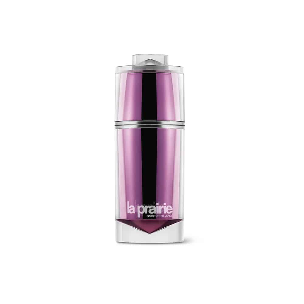 La Prairie Platinum Rare Haute Rejuvenation Eye Elixir in purple and silver packaging 15ML