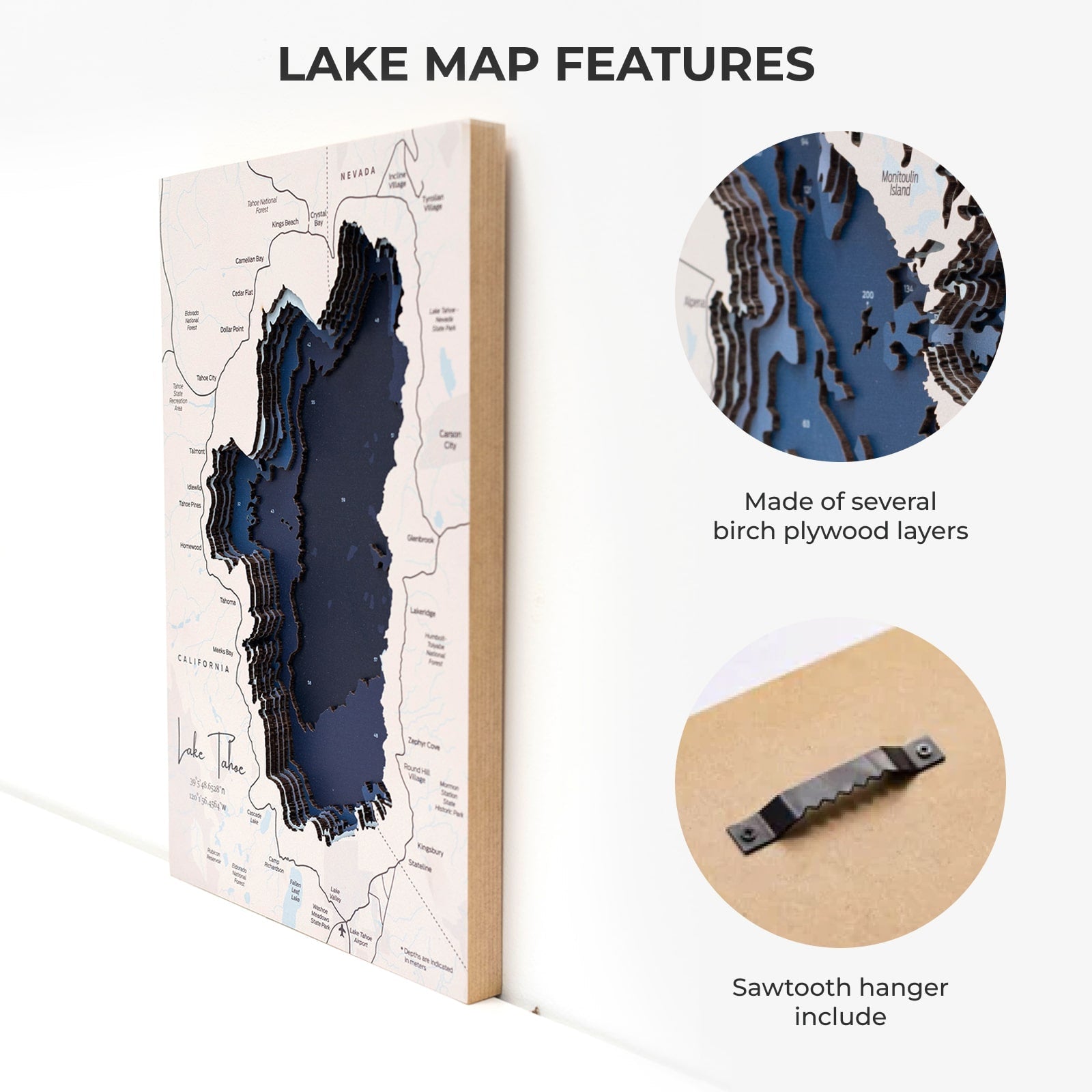 Lake Tahoe Wooden Wall Art